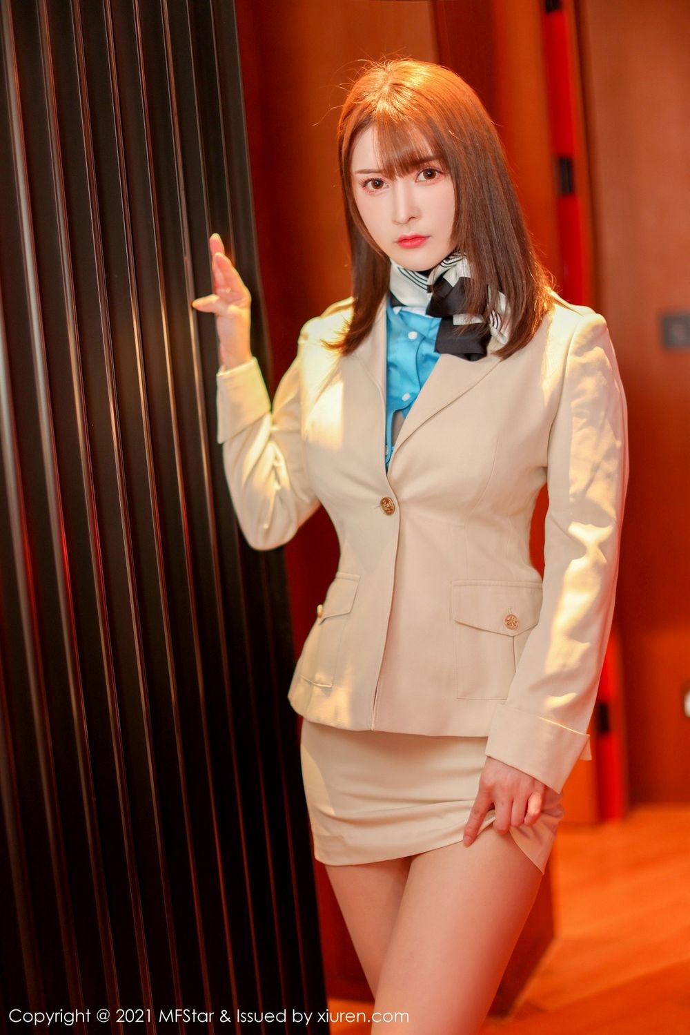 模范学院美女模特蔡文钰Abby丝袜美腿职场OL系列性感写真