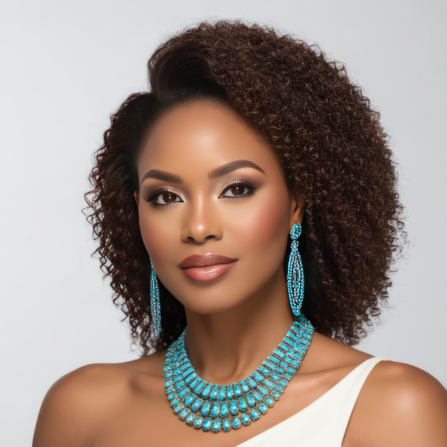 欧美时尚黑人美女爆炸头发型图片