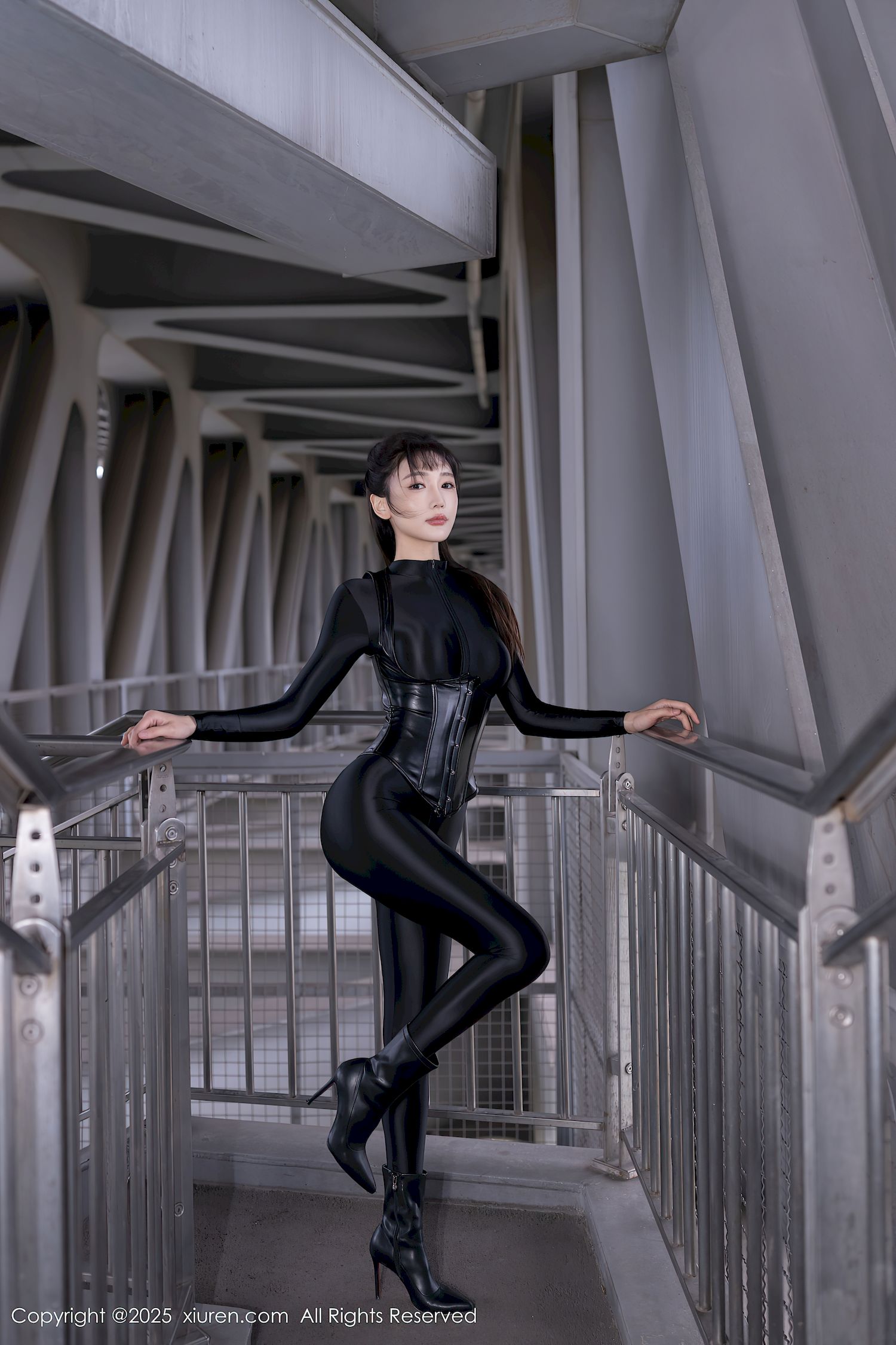 秀人网模特陆萱萱黑色连体衣妖艳黑丝土耳其旅拍