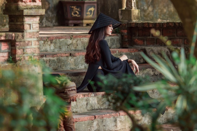 传统越南美女写真图片