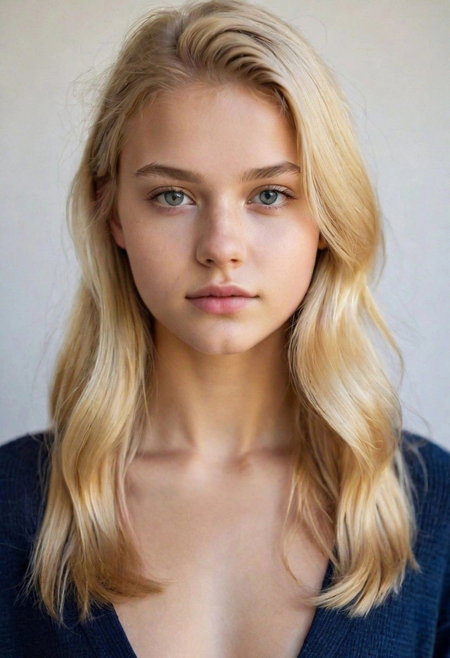 俄罗斯美女金色卷发发型美女图片