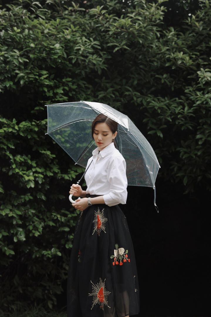 刘诗诗撑伞唯美图片写真