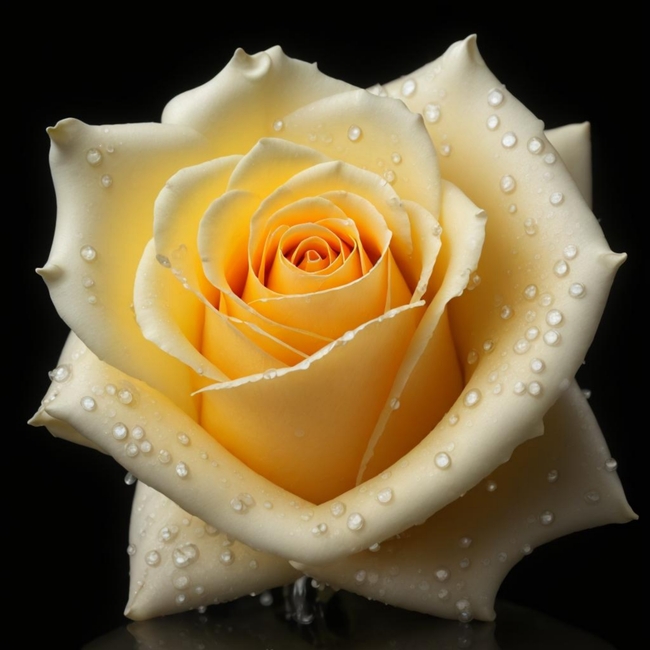 微距特写露珠黄玫瑰摄影图片