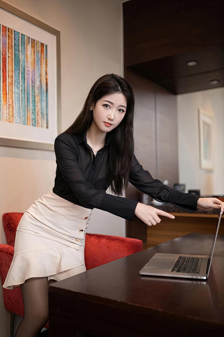 办公室里的极品女神唐安琪推女郎图片