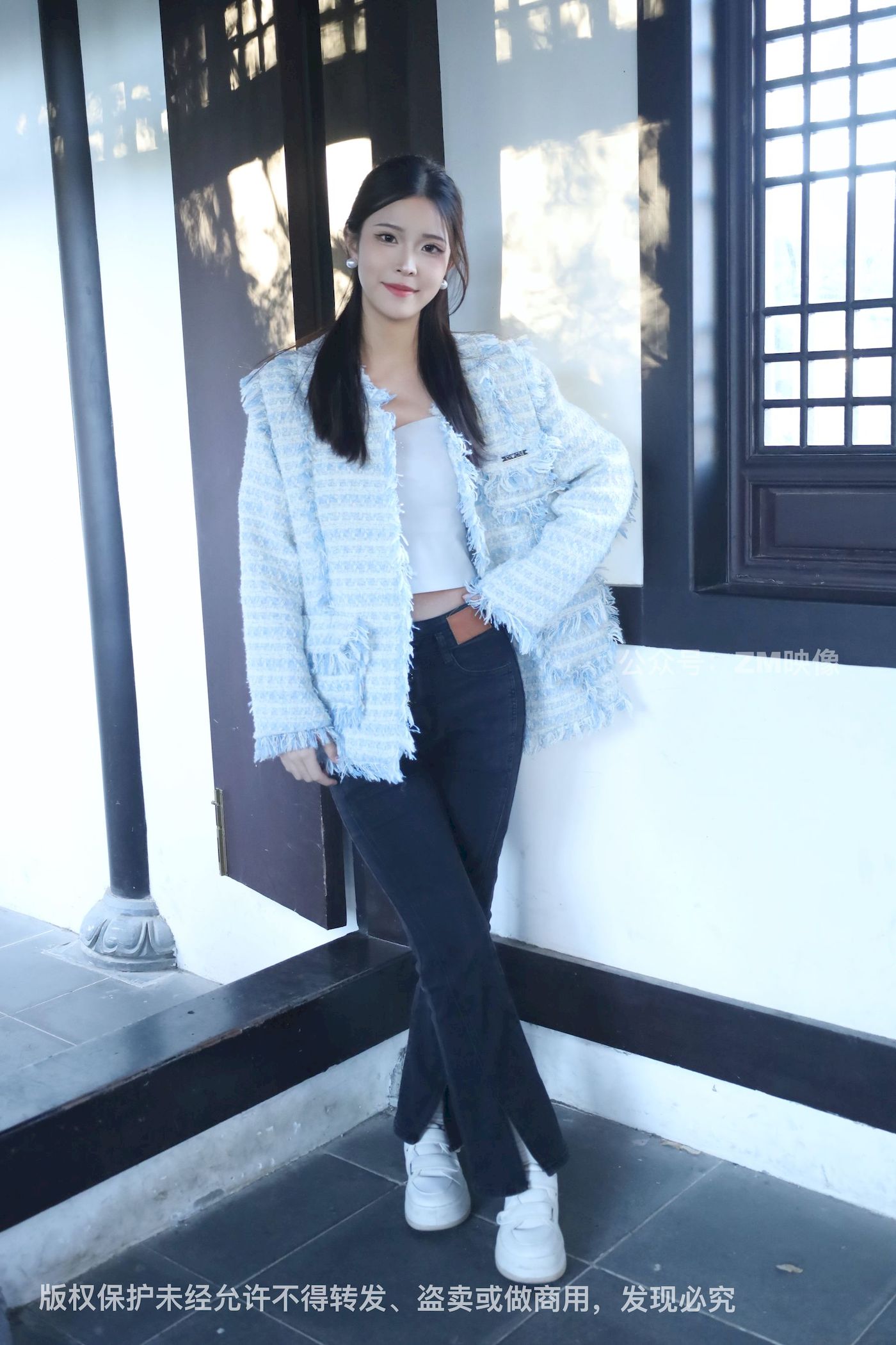 织梦映像长发美女人面桃花园林序曲阳光写真