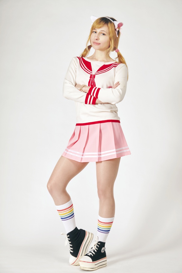 学生装美女人体艺术图片