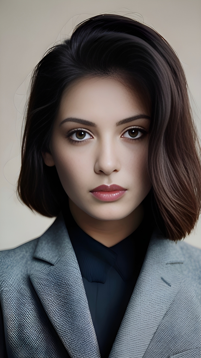 欧美时尚商务风格美女短发发型图片