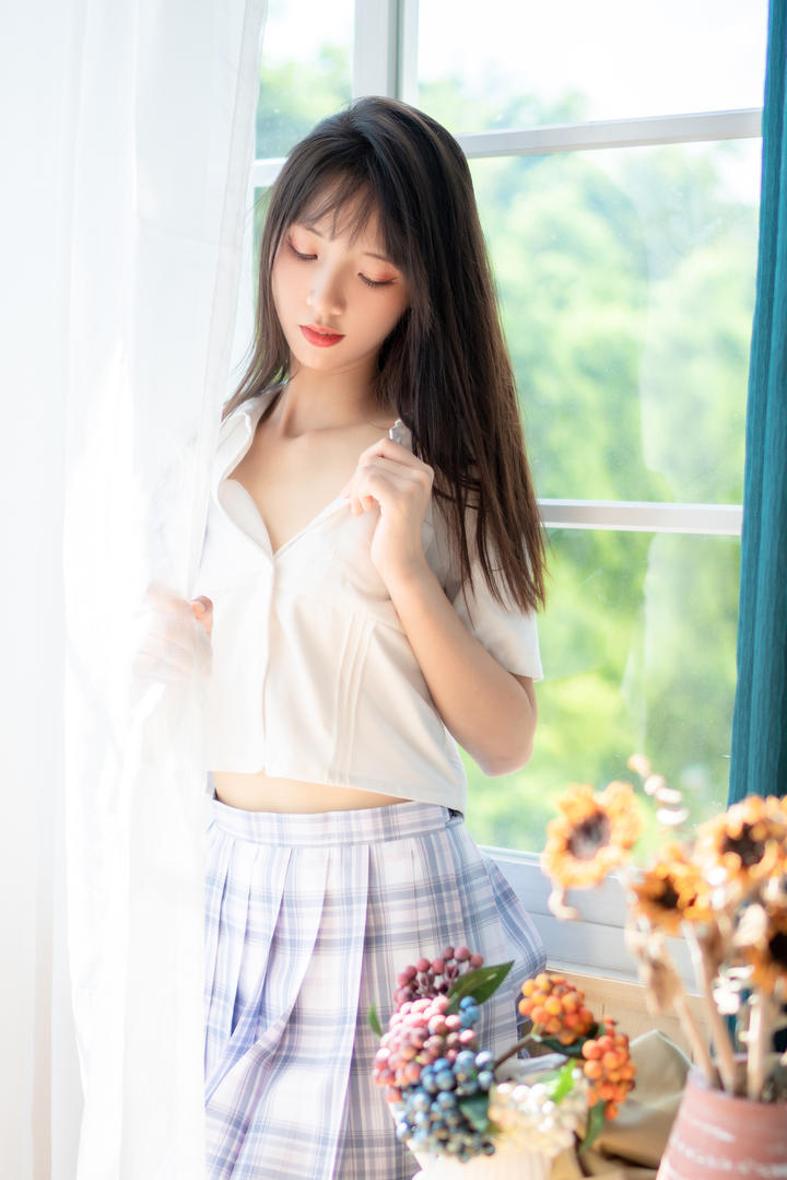 JK校服少女唯美清纯美女写真图片