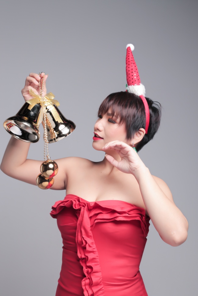 圣诞迷人美女写真图片