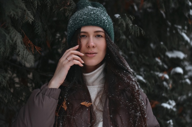 下雪天欧美美女图片