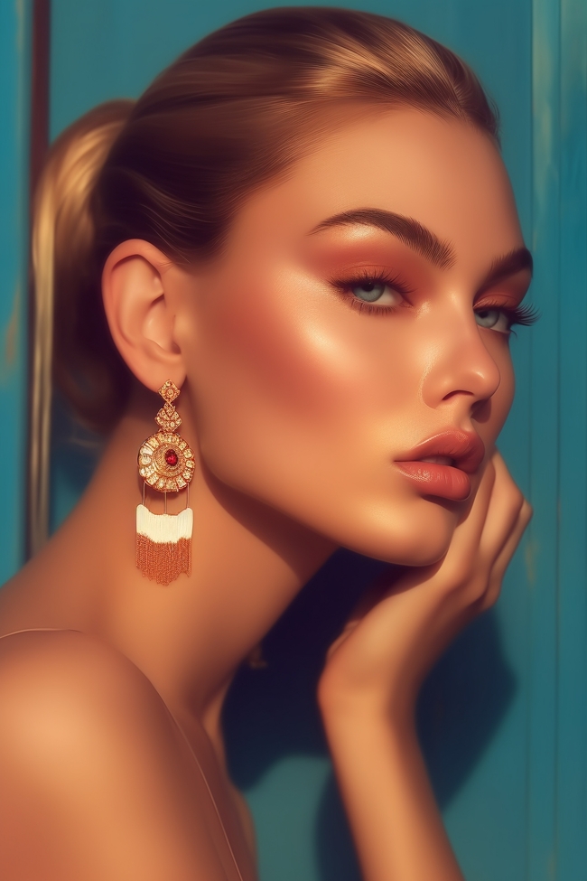 时尚欧美范美女人像艺术写真图片