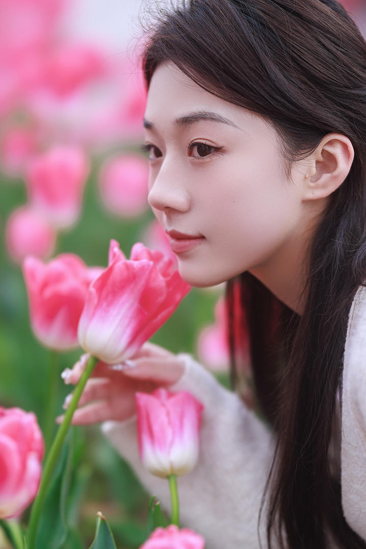 高颜值清纯女生头像侧脸写真图片