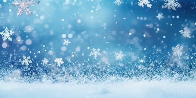 唯美冬季雪花缤纷背景图片
