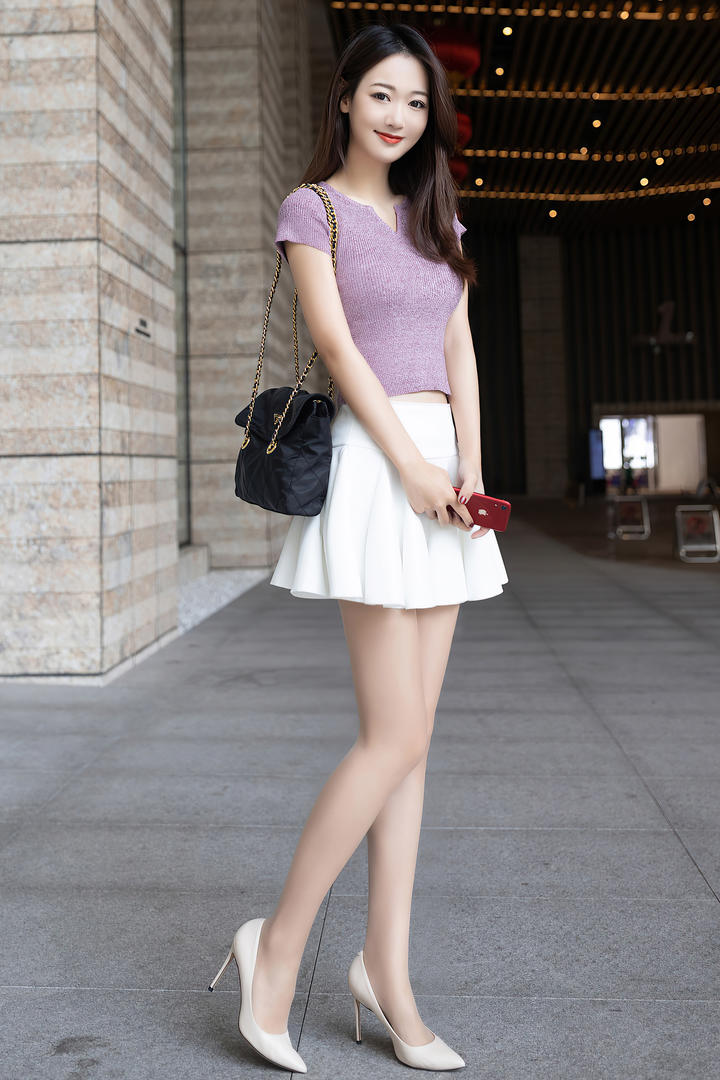 街拍长腿超短裙极品美女图片