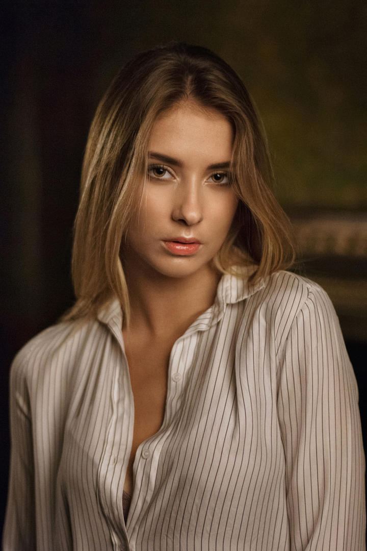 气质欧美衬衣美女艺术写真