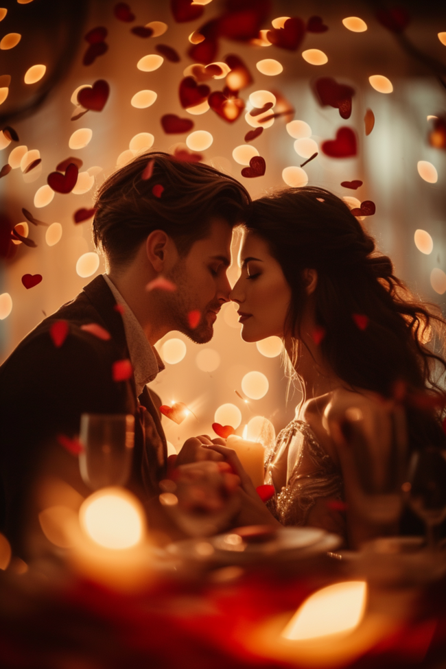 唯美浪漫之夜情侣写真摄影图片