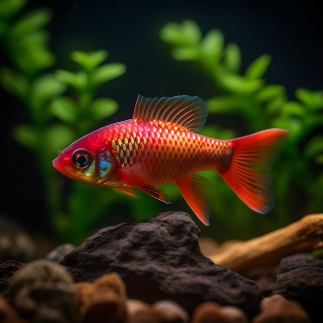 水族馆色彩鲜艳观赏鱼摄影图片