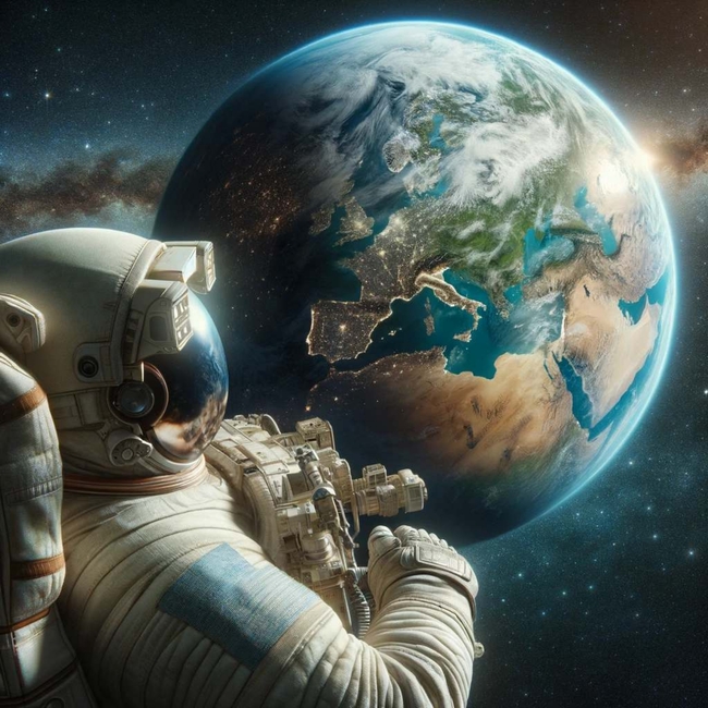 科幻太空宇宙星球宇航员摄影图片