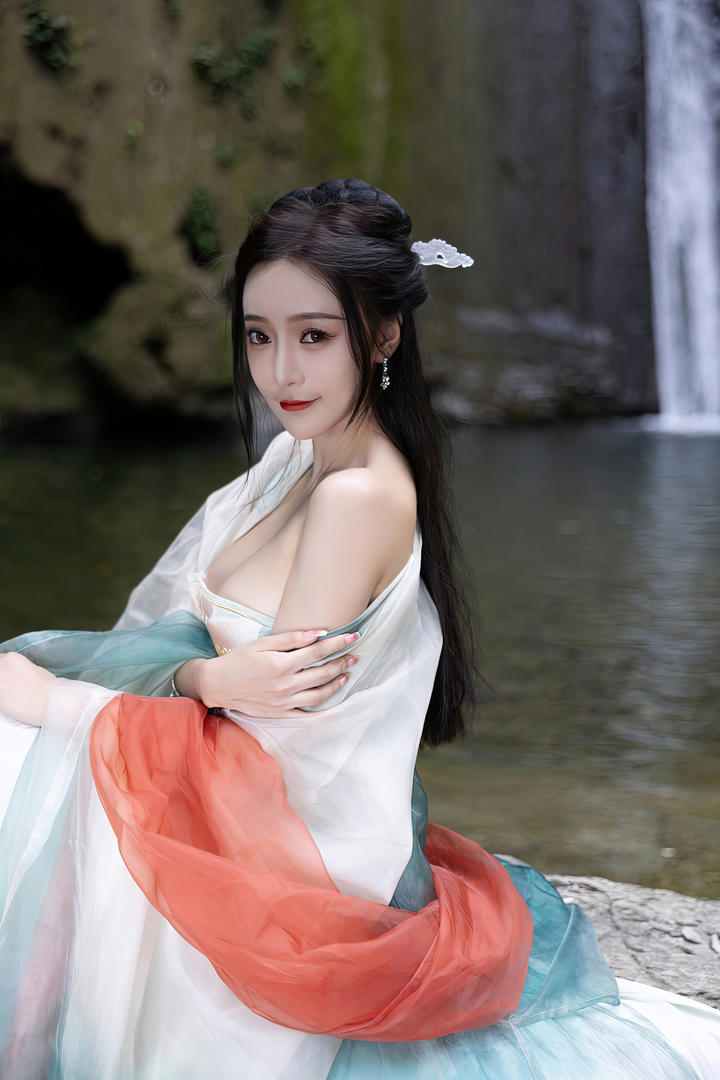 性感酥胸美女模特王馨瑶人体艺术图片