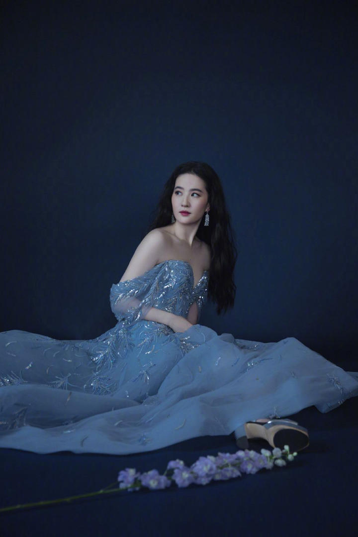 中国美女明星刘亦菲图片优雅长裙美女写真图片