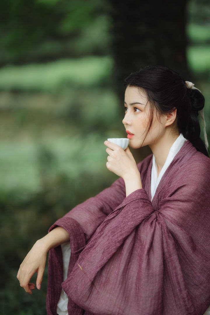 品茶的古风汉服美女唯美壁纸图片大全