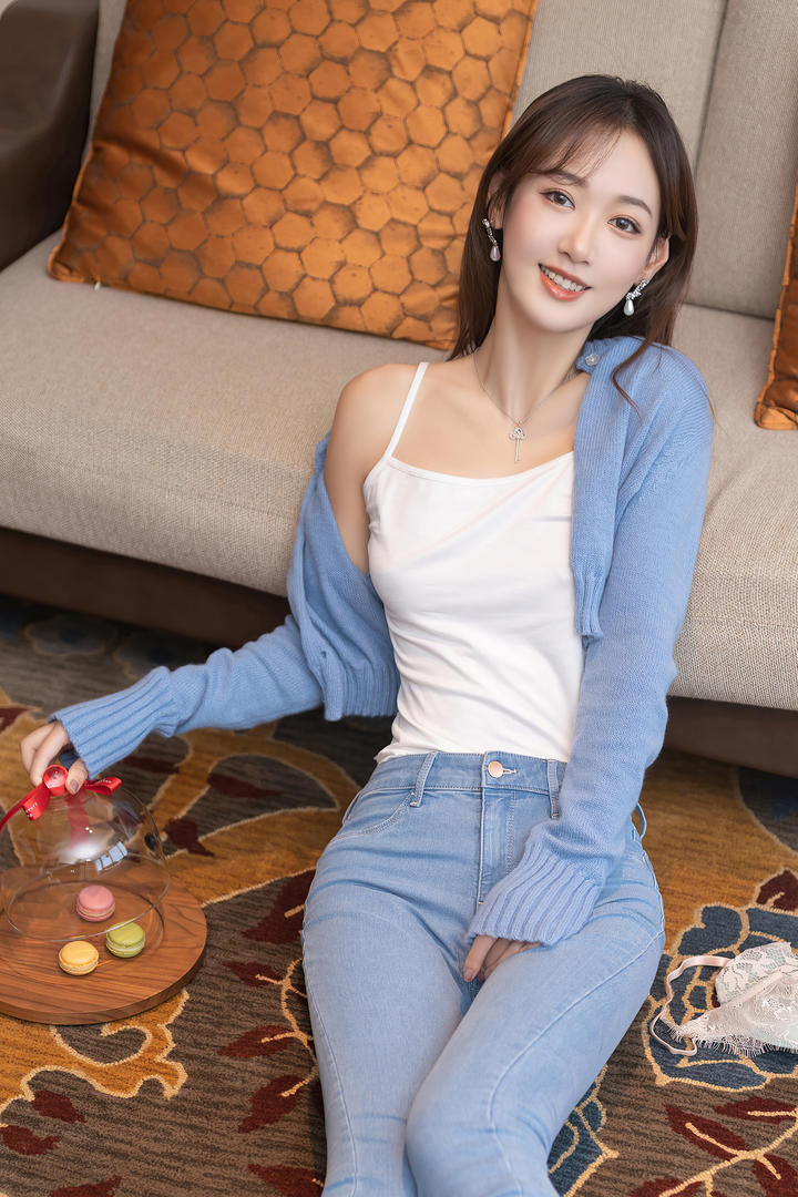 高清精品牛仔裤美女唐安琪写真系列套图