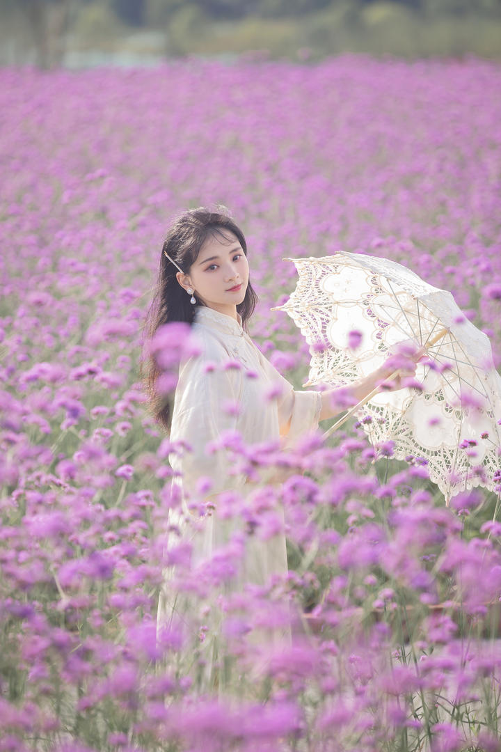 清纯美女网红花田艺术写真图片