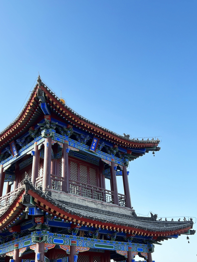 中式古城楼建筑摄影图片