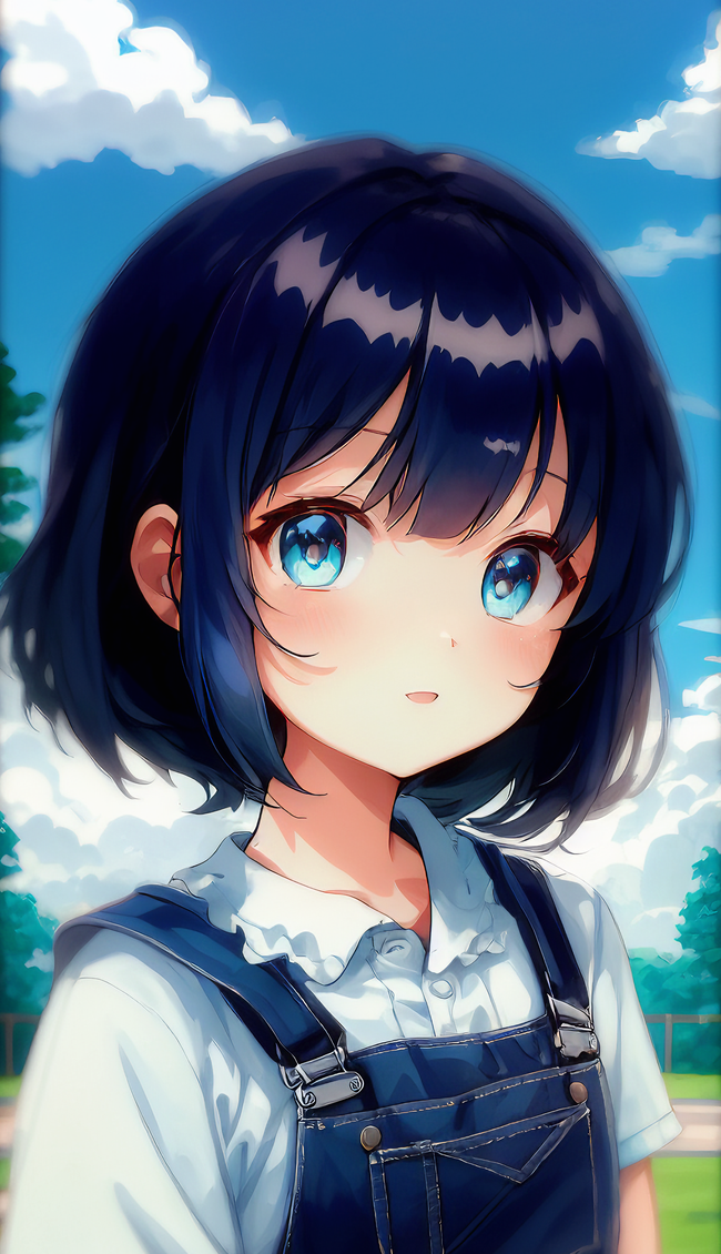 彩色动漫美女插画设计图片