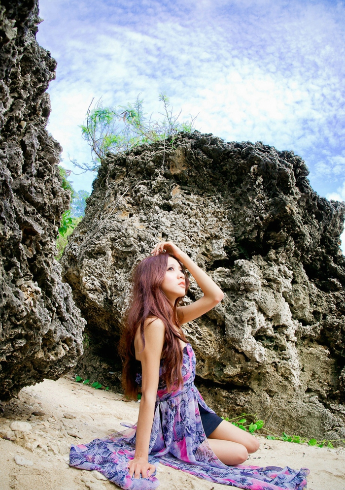 清新迷人美女海边清纯高清写真