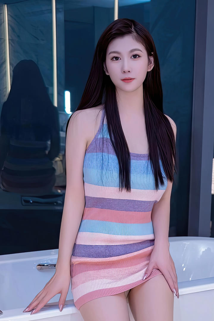 漂亮的瓜子脸美女模特浴室性感写真图片