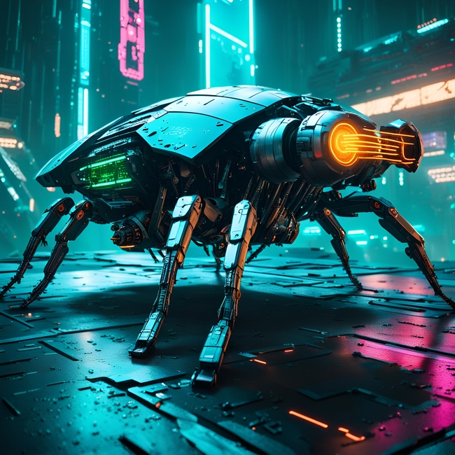 3D科幻数字艺术武器插画设计图片