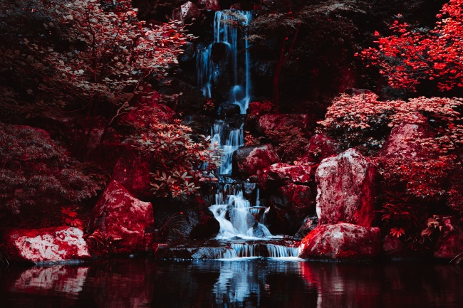 秋天山水风景图片