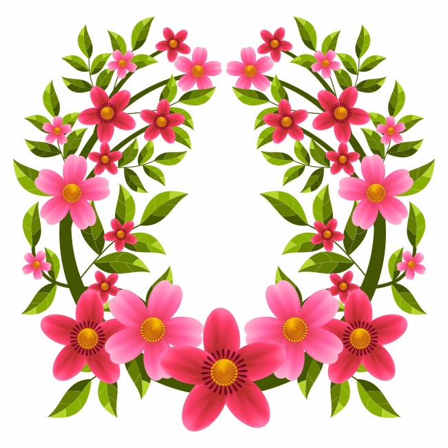 花环卡通画图片素材