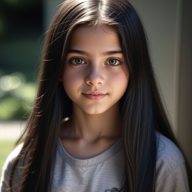 混血长直发萝莉少女美女写真图片