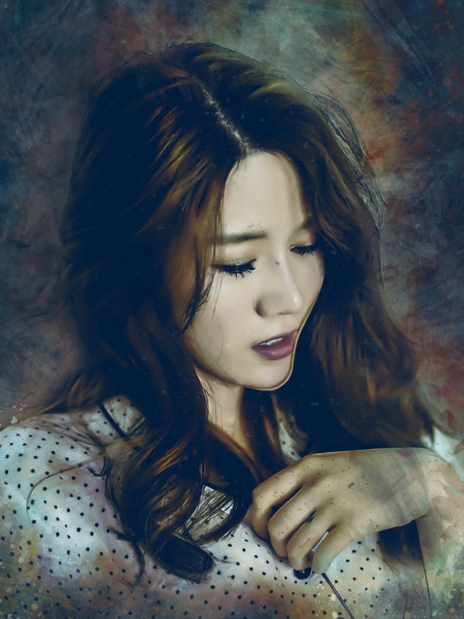 中国美女油画肖像图片