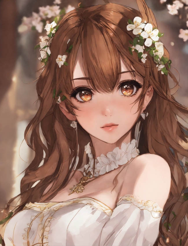 年轻靓丽动漫美女插画图片