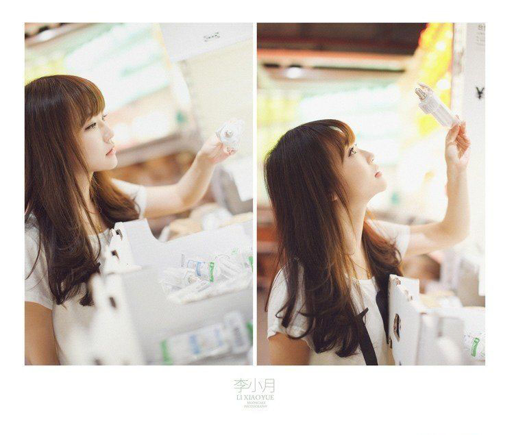 90后可爱美女闲逛的时刻