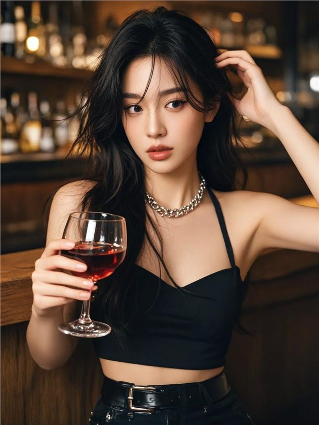 酒吧性感美女人像艺术摄影图片
