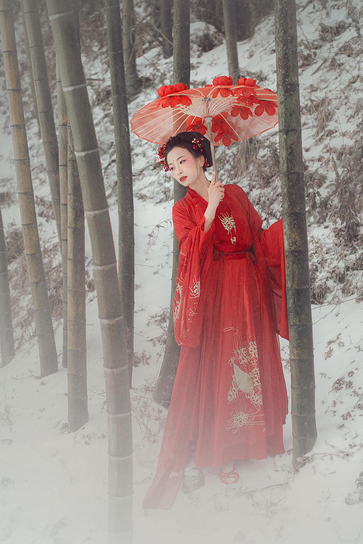 打伞的古典古装美女图片