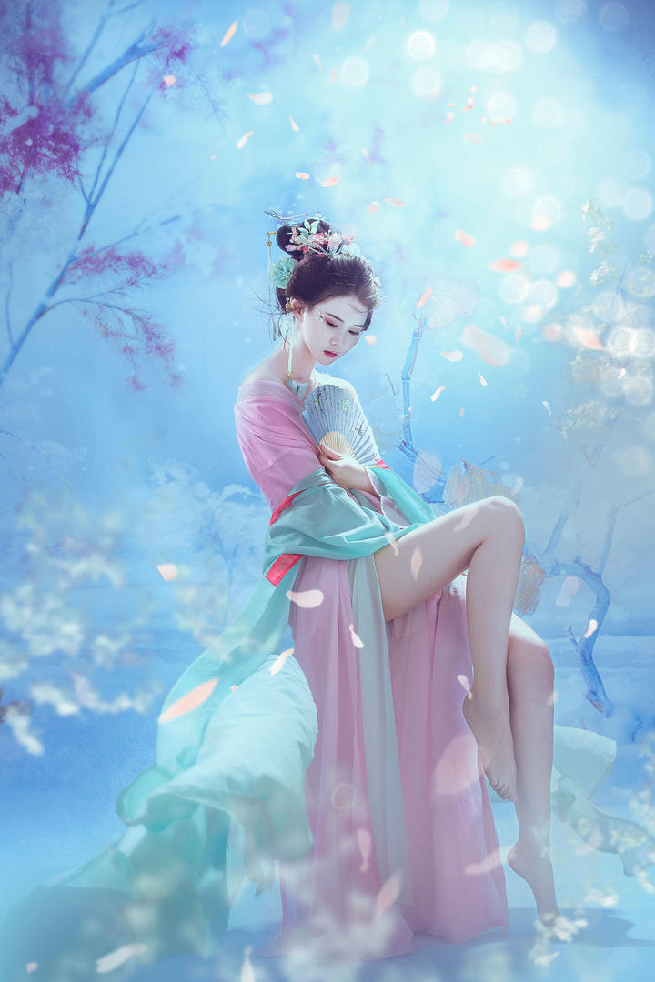 清纯长腿古风美女艺术壁纸图片大全