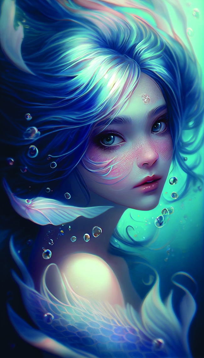 AI动漫美女插画图片