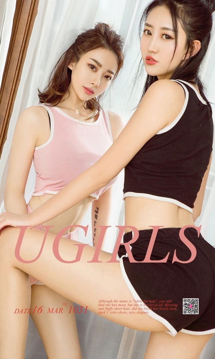 尤果网性感姐妹花Miss爱菲儿&方丽娇黑色睡衣完美清秀套图