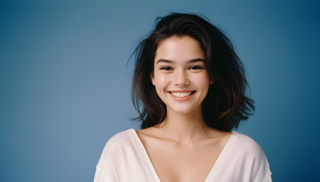 清纯甜美素颜微笑美女写真图片