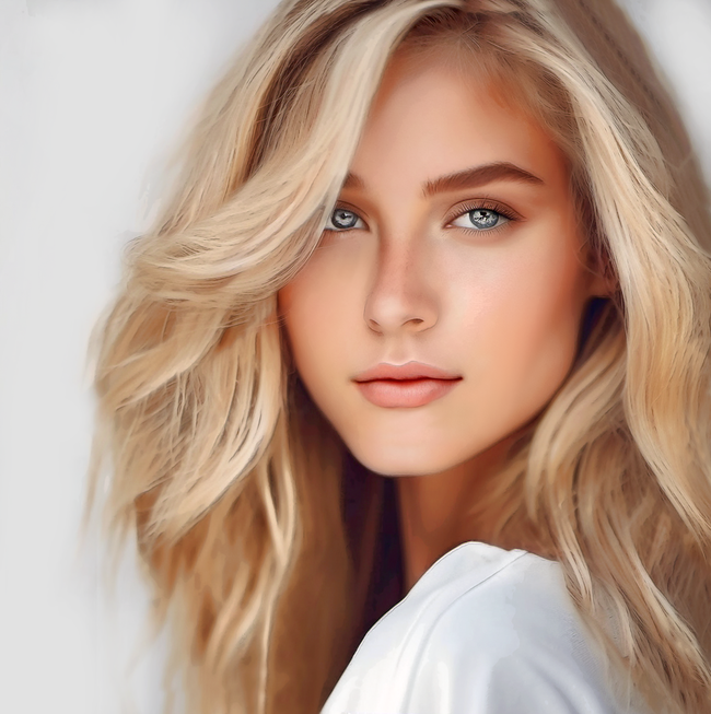 欧美金色秀发美女写真摄影图片