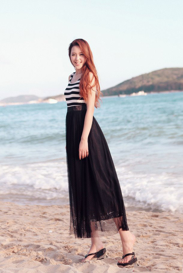 余潇潇三亚清新唯美蓝蓝的大海