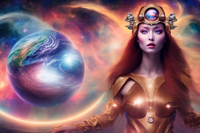 星座运势命运女神插画设计图片