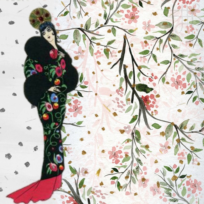 古风女子背景图片