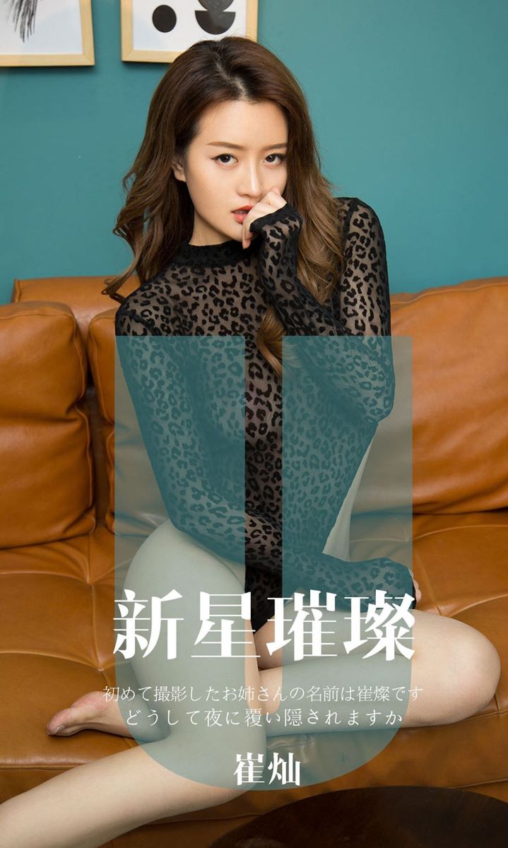 尤果网新人嫩模崔灿情趣豹纹内衣诱惑床照翘臀耀眼写真