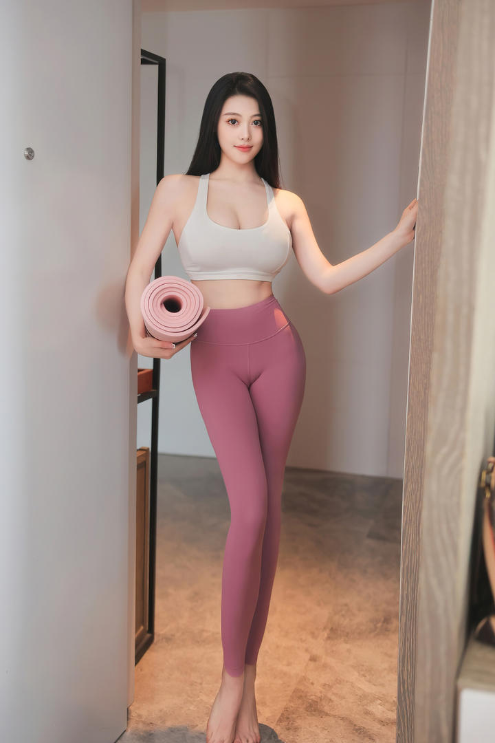 国模吧性感火辣身材瑜伽美女老师紧身裤图片